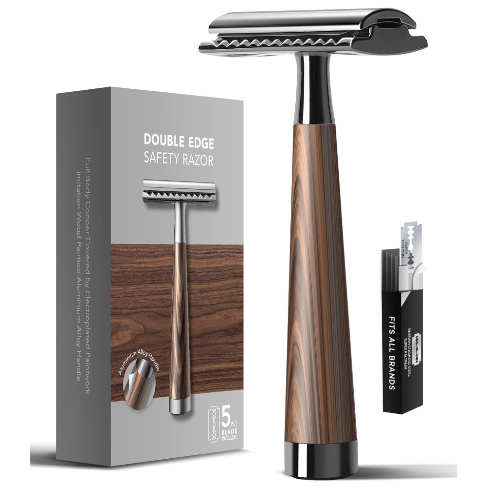 Safety Razor Handle - ماكينة حلاقة احترافية للرجال ذات حدين،
