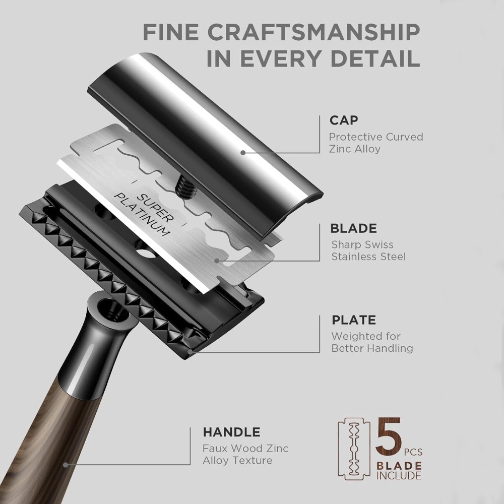 ماكينة حلاقة احترافية للرجال ذ - مراجعة Safety Razor Handle وسعره