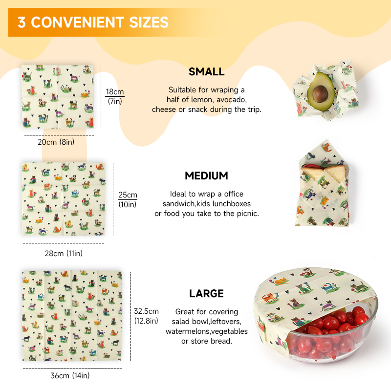 6 عبوات (2S. لفائف شمع النحل ا - مراجعة Beeswax Wrap وسعره