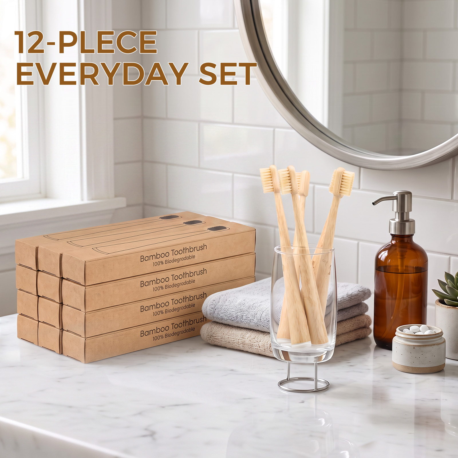 مجموعة فرش أسنان من الخيزران ا - مراجعة Bamboo Toothbrush وسعره